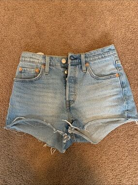 Classic Levi's 501 Distressed Denim Cutoff Shorts